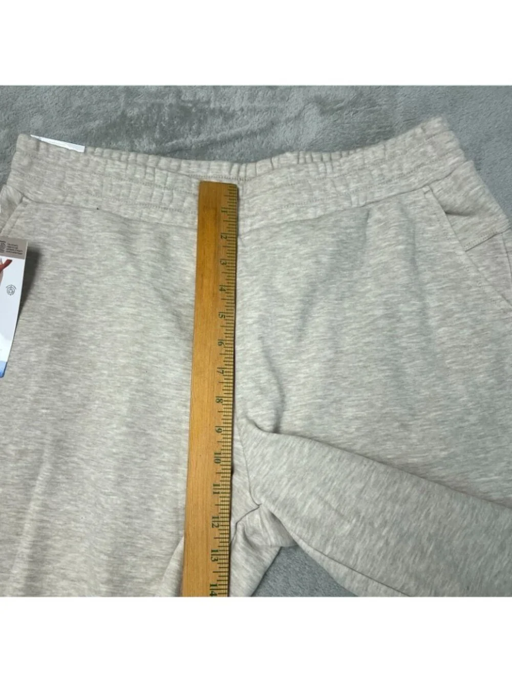 NWT Mondetta Women's L Beige Fleece Lined Pants Straight Leg  C0632
